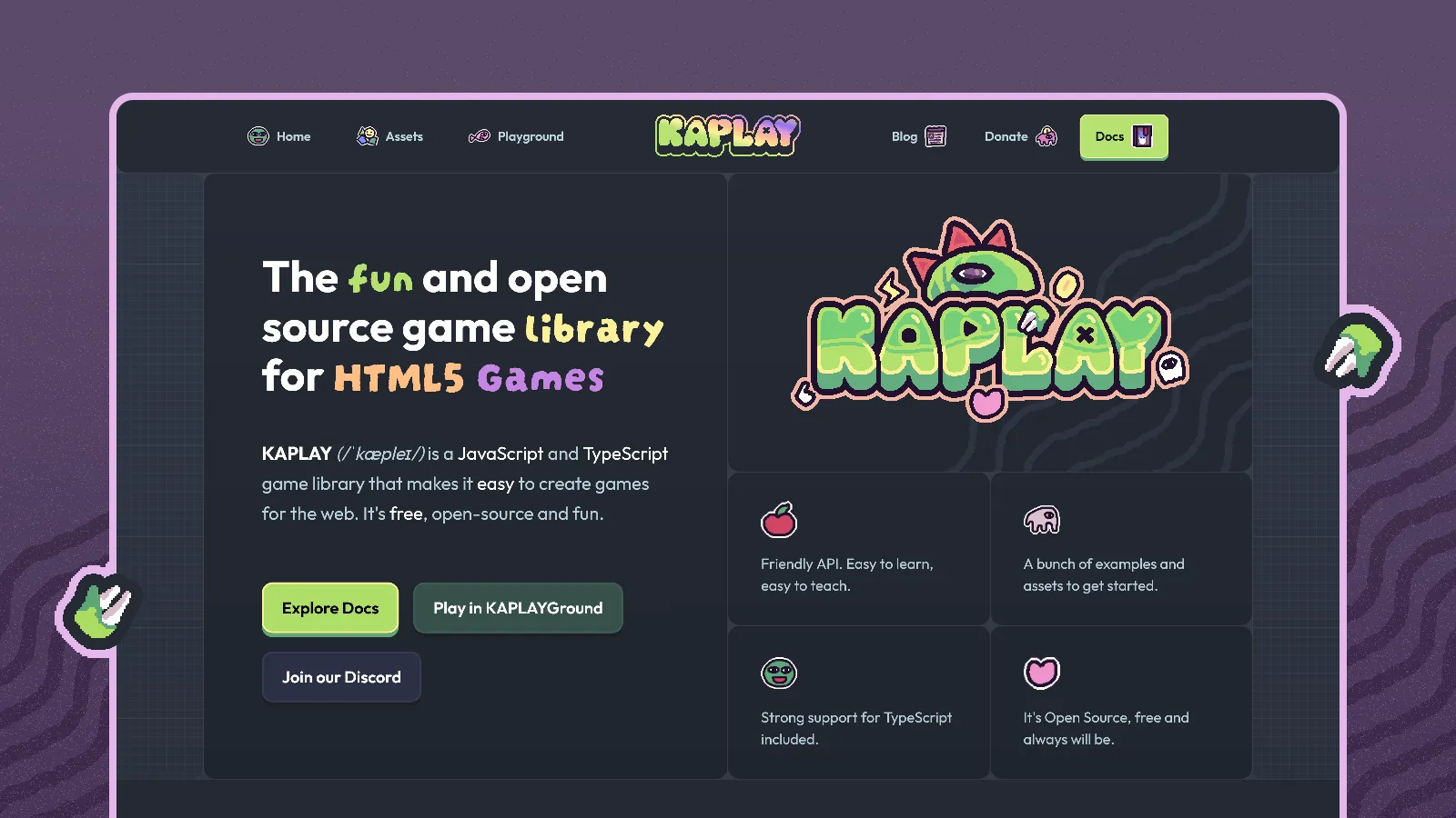 KAPLAY's new website redesign